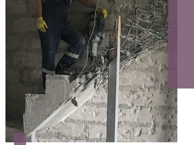 Демонтаж металлических и бетонных лестниц в Черкесске