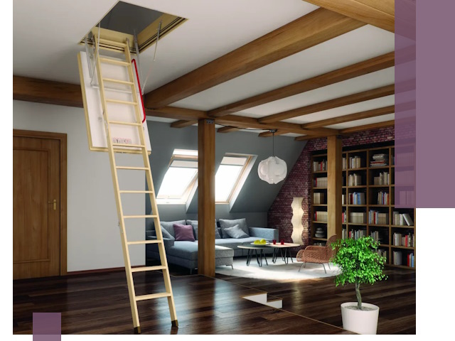 Чердачные лестницы под ключ в Черкесске: изготовление и монтаж