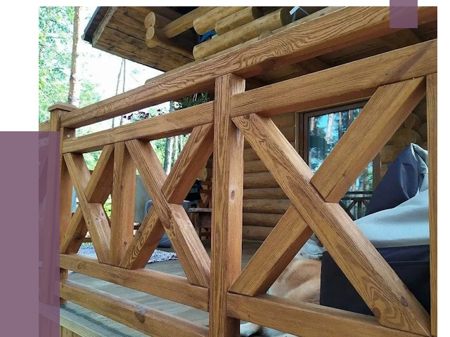 Деревянные перила под ключ в Черкесске от 7647 руб. 