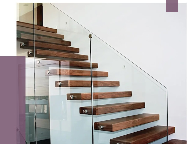 Стеклянные перила для лестницы в Черкесске от 14784 руб.