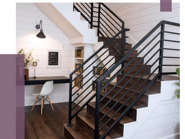 Перила для лестницы в доме в Черкесске от 7392 руб. — ПРОЛЁТ-Чрк