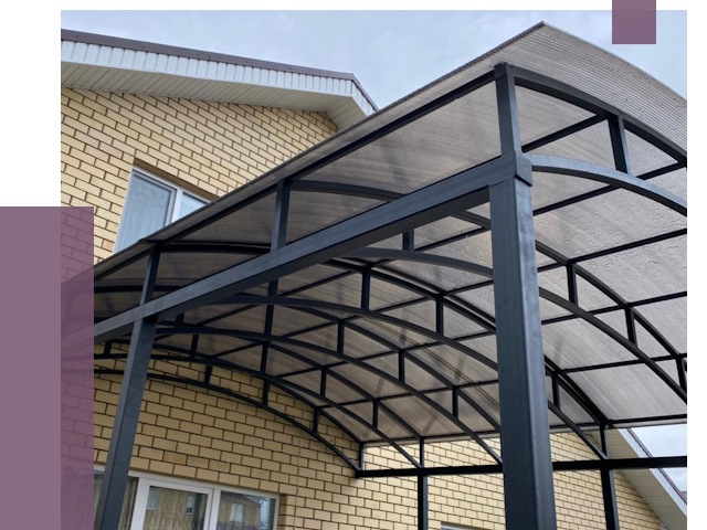 Монтаж козырьков в Черкесске от 11471 руб. | ПРОЛЁТ-Чрк