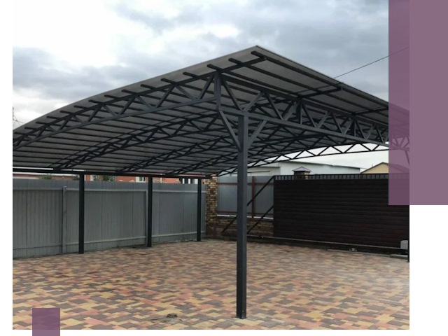 Недорогие навесы под ключ в Черкесске — изготовление и монтаж