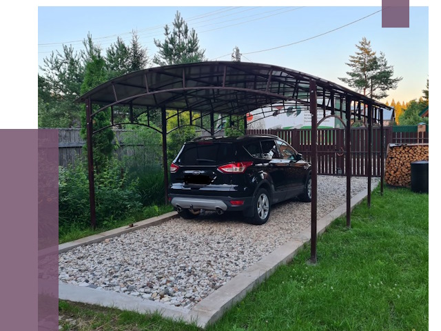 Навесы для автомобиля в Черкесске от 13102 руб.  | ПРОЛЁТ-Чрк