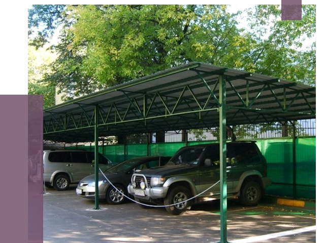 Навесы для парковки в Черкесске от 80039 руб. заказать | ПРОЛЁТ-Чрк