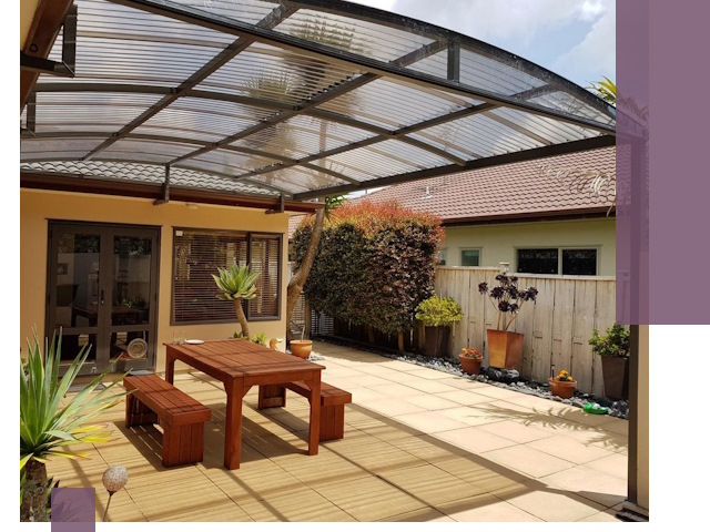 Навесы во двор под ключ в Черкесске — изготовление и монтаж