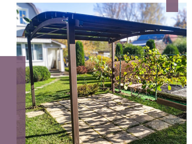 Навесы для дачи в Черкесске от 12694 руб. под ключ — ПРОЛЁТ-Чрк