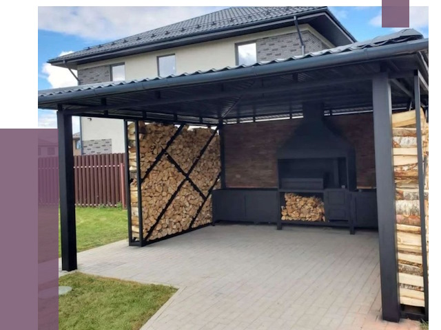 Навесы для барбекю в Черкесске от 12694 руб. под ключ | ПРОЛЁТ-Чрк