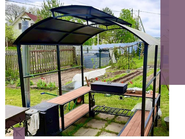 Навесы для барбекю в Черкесске: изготовление, монтаж и демонтаж