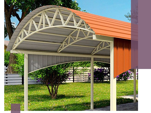 Навесы из профнастила под ключ в Черкесске — установка и монтаж