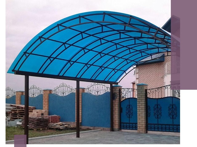 Арочные навесы под ключ в Черкесске — изготовление и монтаж