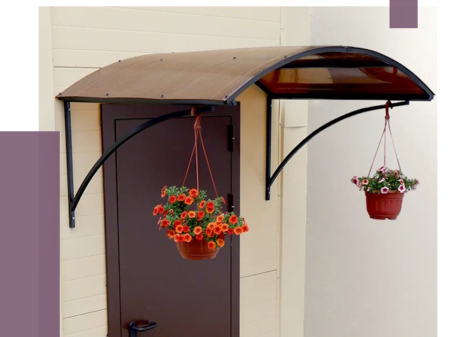 Козырьки над входом в Черкесске от 14784 руб.  | ПРОЛЁТ-Чрк