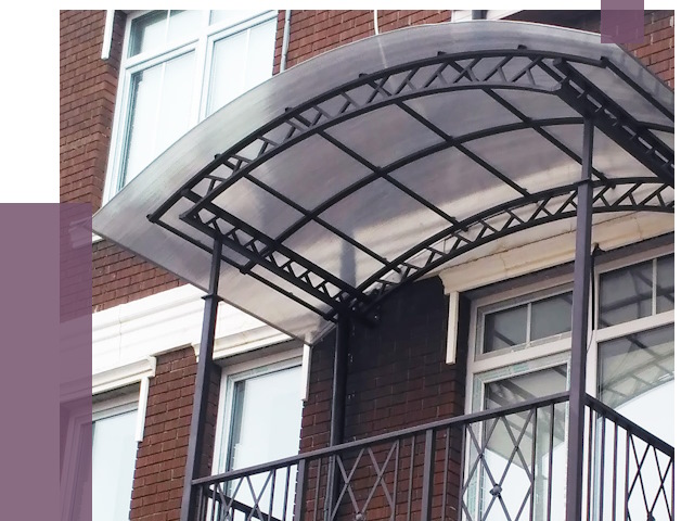 Козырьки над балконом в Черкесске от 8616 руб.  | ПРОЛЁТ-Чрк