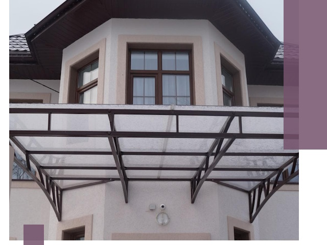 Козырьки из поликарбоната под ключ в Черкесске