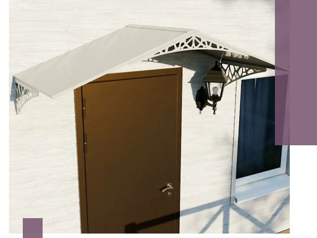 Металлические козырьки на входы и террасы в Черкесске