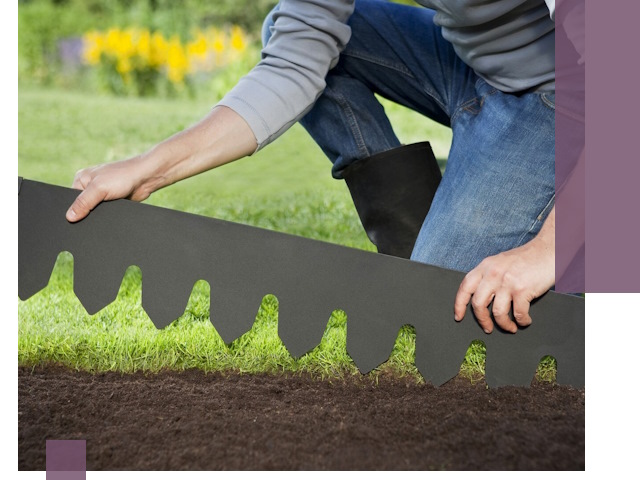 Металлические бордюры для газона в Черкесске — изготовление и монтаж