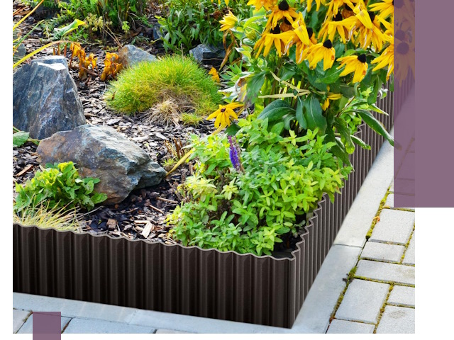 Металлические бордюры для клумб в Черкесске — производство и монтаж